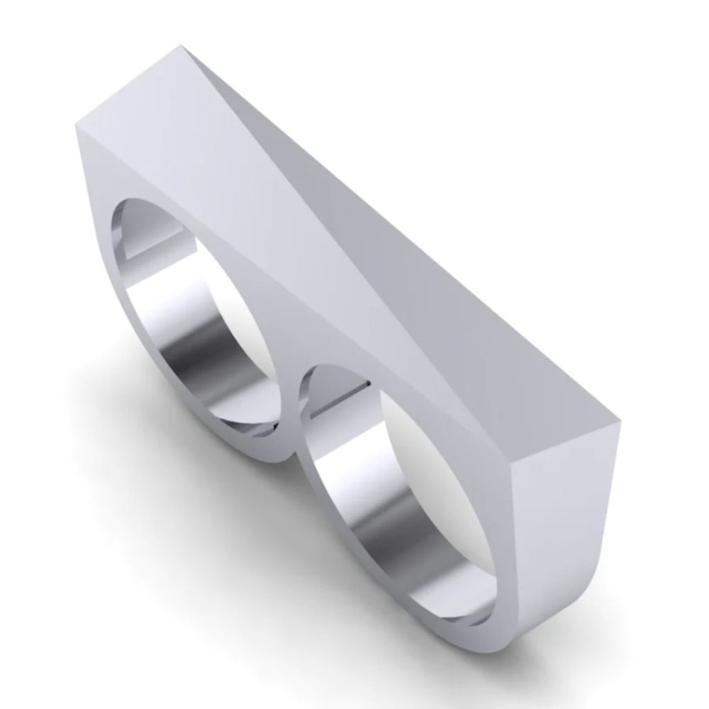Flex Double Finger Ring - Sterling Silver